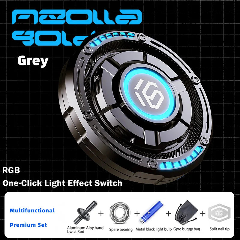 YIJOO 3in1 EDC Metal Pushing Card Hand Spinner Papa Coin Adults Creative Fidget Toys For Men 2024 New Stress Reliever Gifts