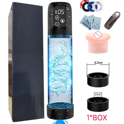 Automatic Electric Penis Pump Male Enlargement Erection Trainer Rechargeable Smart LCD Display IPX7 Waterproof Vacuum Device