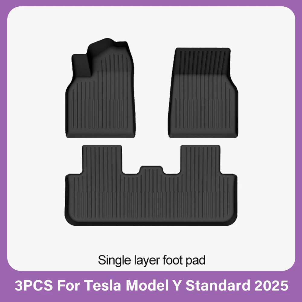 TPE Car Floor Mats for New Tesla Model Y Standard 2025+ Waterproof Cargo Liner Non-Slip Trunk Mats Foot Pads Luggage Mat ModelY