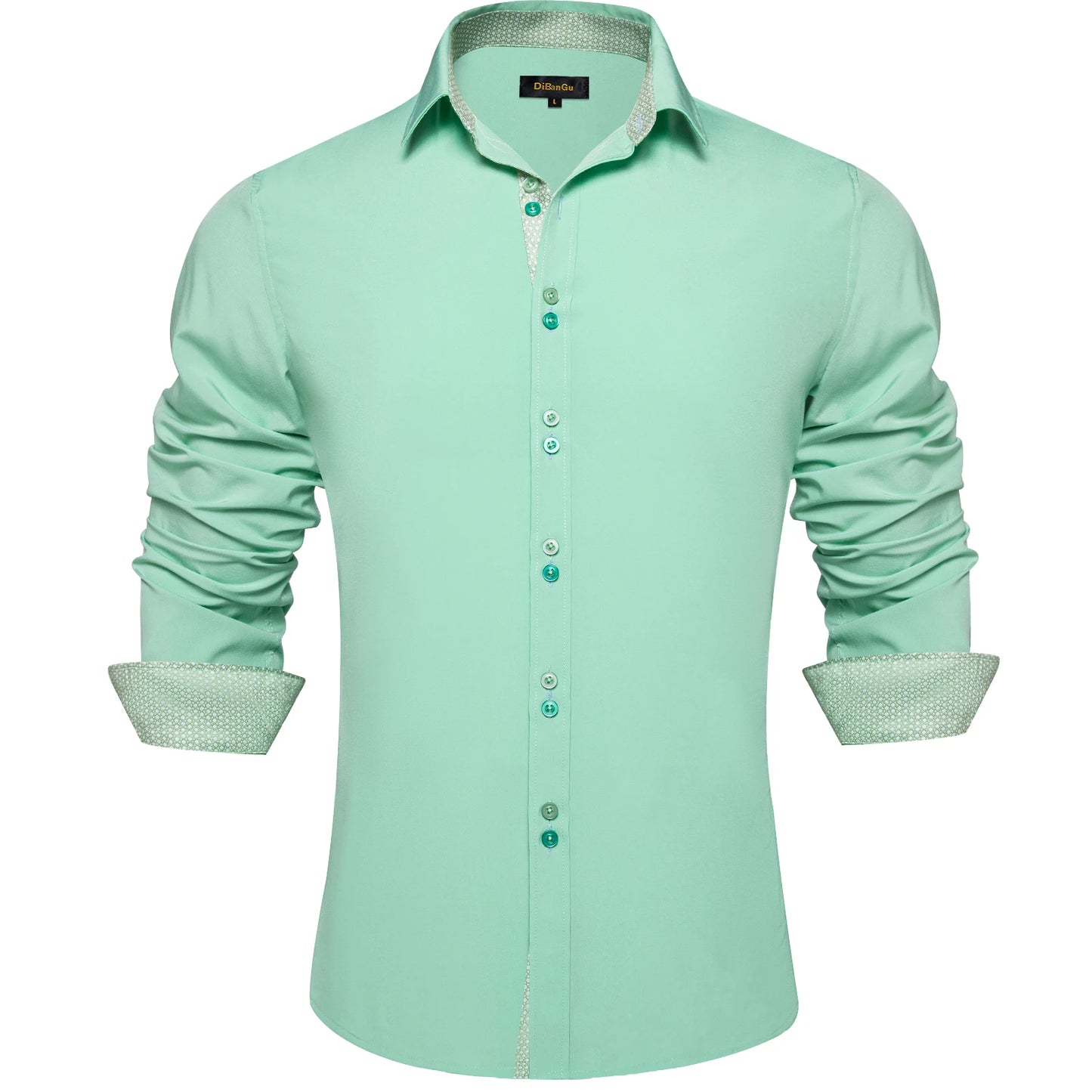 Men's Polyester Cotton Solid Black Shirts Long Sleeve Blue Paisley Patchwork Social Casual Dress Shirt Elegant Men Clothing