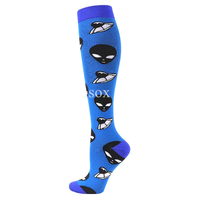 1Pair New Compression Stockings 20-30Mmhg Knee High Sports socks Fit Medical Varicose Veins Pregnant  Edema Diabetes Circulation