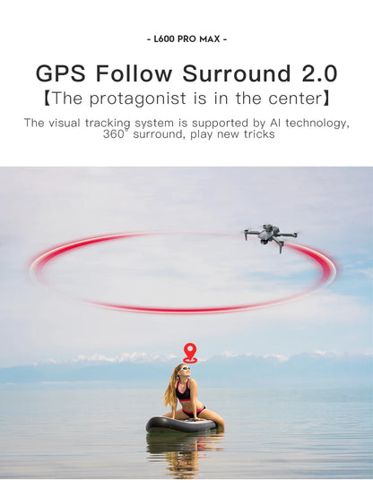 L600 PRO / L600 PRO MAX Drone 4K Professional HD Dual Cameras 3-axis Gimbal 5G WIFI Brushless Obstacle Avoidance Security Drone
