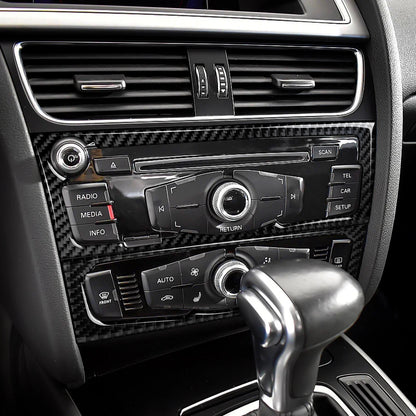 Car Center Console Gear Shift Panel Set, For Audi A4 S4 RS4 A5 S5 RS5 (2007-2016) Carbon Fiber Interior Sticker Trim Accessories