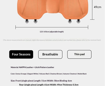 Universal High-End Summer Thin Car Seat Cushion Set for Four Seasons Interior Ventilation And Breathability