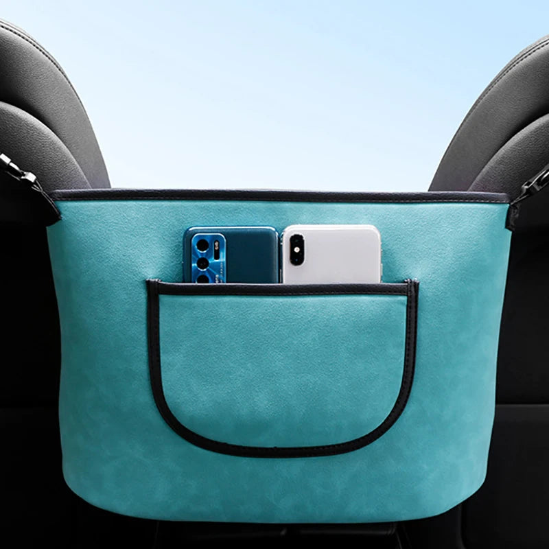 Car Seat Middle Hanging Organizer Multifunction Handbag Holder Storage Bag Car Armrest Hanging Organizer Pocket Phone Storage