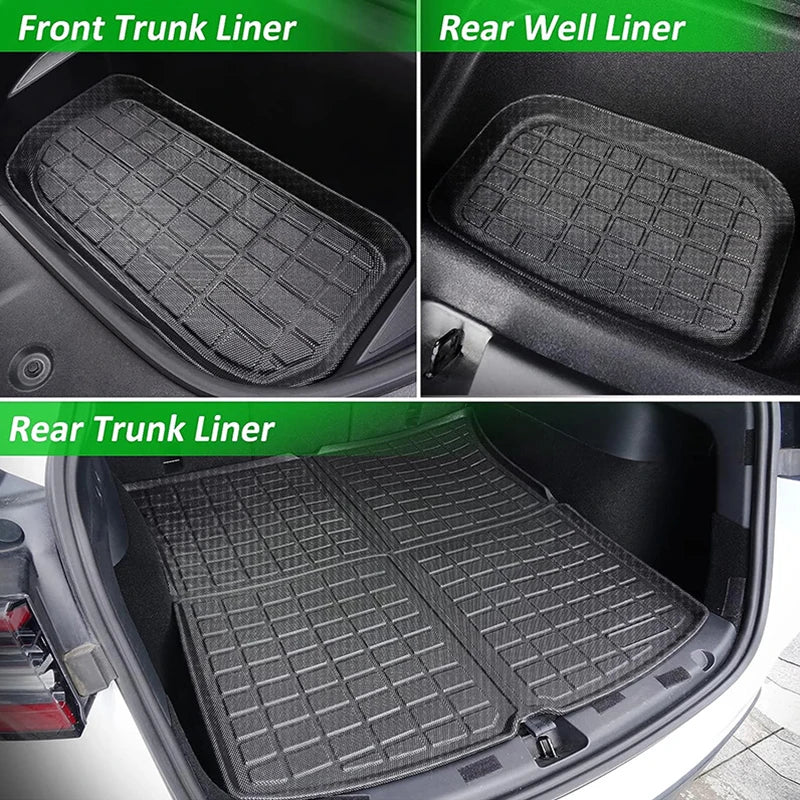 Floor Mats For Tesla Model Y Right-Hand Dirve Floor Mats Cargo Liner Car Anti-dirty Pad Waterproof RHD Model Y 2023 Accessories