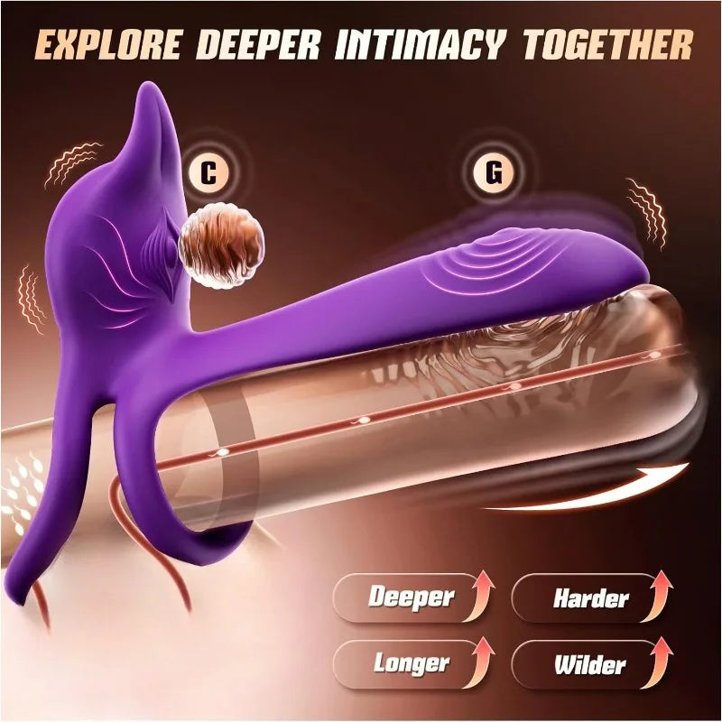 Vibrating Cock Ring Couples Sex Toys Dual Penis Ring Vibrator  Clitoral Stimulator G Spot Vibrator Adult Toys for Men Women