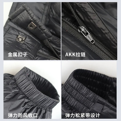 Down Pants Warm Duck Down Outdoor Windproof Waterproof Pants Cycling  ice snow sports hiking camping fishing sports winter pants