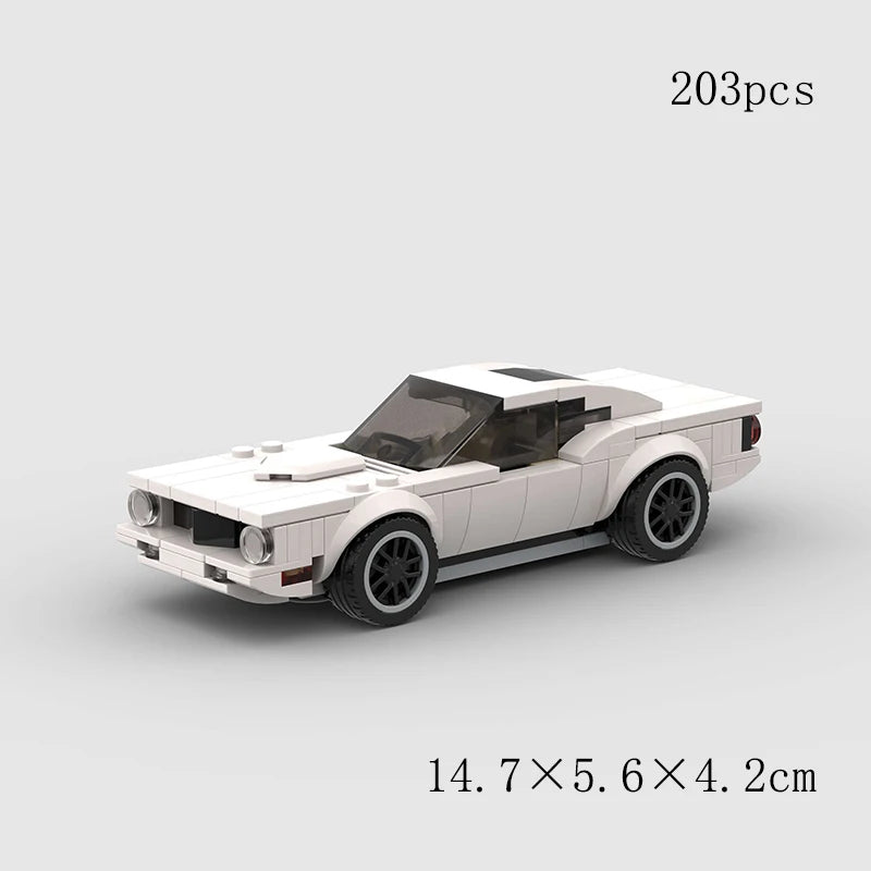 MOC Speed Sports Super Race Car Model Building Blocks Pickup Police Bricks City Racing Vehicle SUV Technical Rally Sport Toy