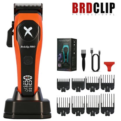 BRDCLIP 619 339 Hair Clippers Cordless Clippers Barber Electric DLC T-Blade Trimmer Portable Detail Trimmer LED Trimmer for Men