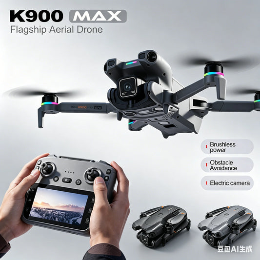 K900 MAX 8K Professional Drone with Dual Camera WiFi FPV Aerial Photography 360° Obstacle Avoidance Quadcopter airdrop Drone Toy