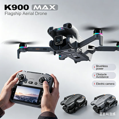 K900 MAX 8K Professional Drone with Dual Camera WiFi FPV Aerial Photography 360° Obstacle Avoidance Quadcopter airdrop Drone Toy