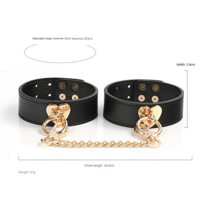 Slave Roleplay Set Leather Handcuffs Ankle Cuffs Ball Gag Mask Whip Collar Leash Sex Toys for Women Couples BDSM Bondage Kit
