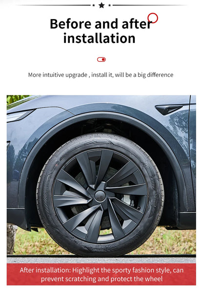 4PCS for New Model Y 2025-2026 Juniper 19in 28th Style Hubcap Rim Cover Accessories Hub Cap Automobile Wheel Cap for Tesla New