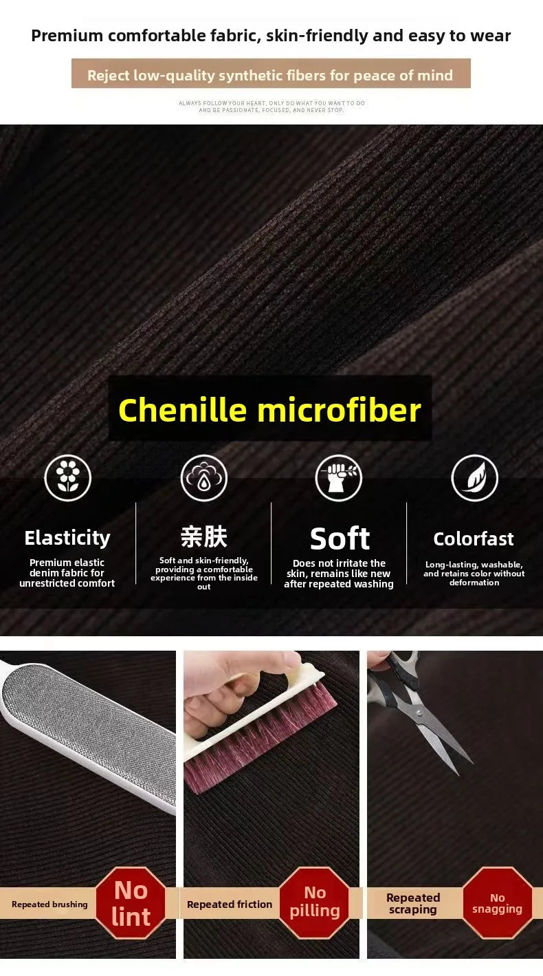Autumn Winter Thickened Fleece Harlan Pants Women's Loose Casual Straight Leg Pants with Pockets Polyester Fiber Long Trousers