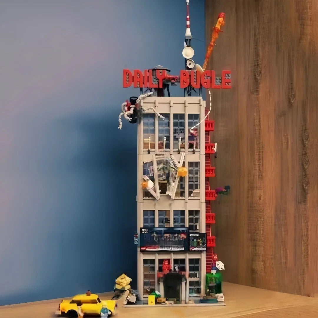 Cheapest The Bugle Building Of Daily Avengers Tower Bricks Building Blocks Dispaly Model Assemble Toy for Home Decor Adult Gifts