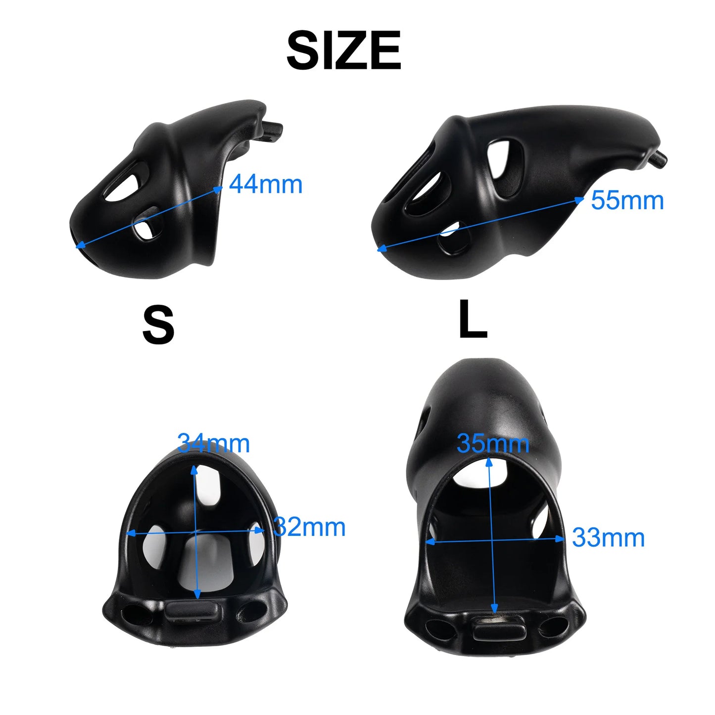S/L Resin Plastic Male Chastity Device Cock Bondage Cage Penis Lock Sex Toys for Beginner Boy Over 18