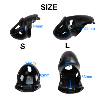 S/L Resin Plastic Male Chastity Device Cock Bondage Cage Penis Lock Sex Toys for Beginner Boy Over 18
