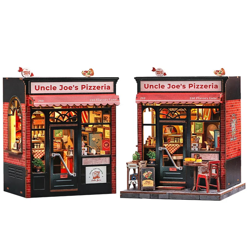 CUTEBEE Book Nook Kit 3D Wooden Puzzle DIY Bookend Insert Model Building Kit Laser Cut Precision Pieces for Home Decor Office
