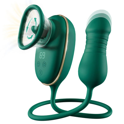 2 in 1 Clitoris Vibrator for Women Nipple Sucker Stimulator Sucking Vacuum False Dildo Orgasm Female Masturbation Adult Sex Toys