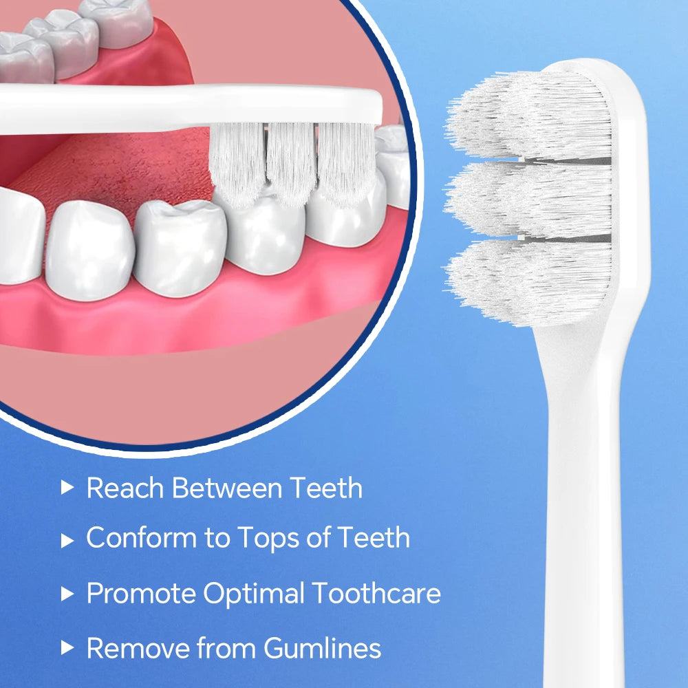 Ultra Soft Brush Heads Compatible with Philips Sonicare Electric Toothbrush for Sensitive Teeth and Gums Care with Nano Bristles