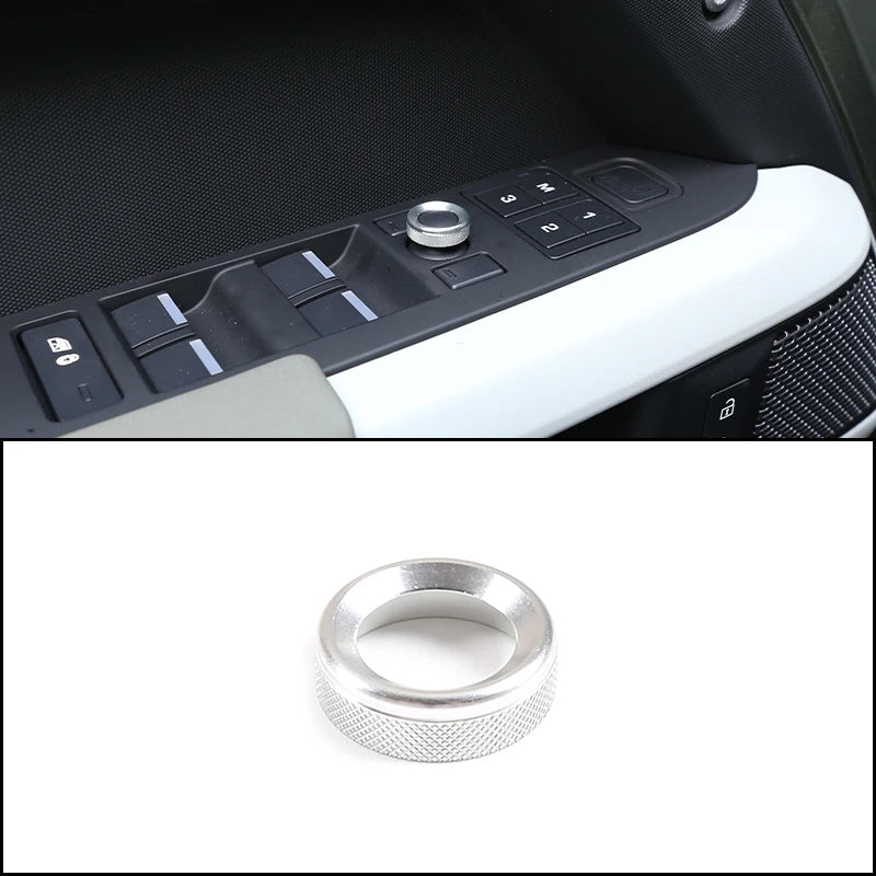 cheya Car central control air conditioner volume knob decorative cover For Land Rover Defender 110 2020+ Aluminum accessories
