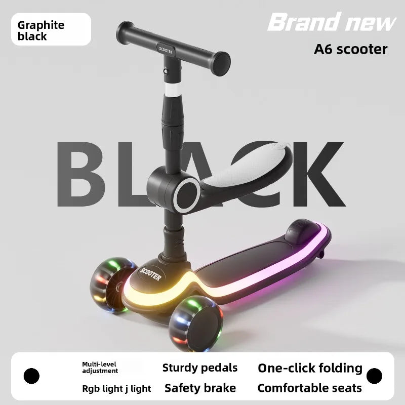 3-in-1 children's scooter with a wider thicker deck safety suitable for both boys and girls helping to develop children balance