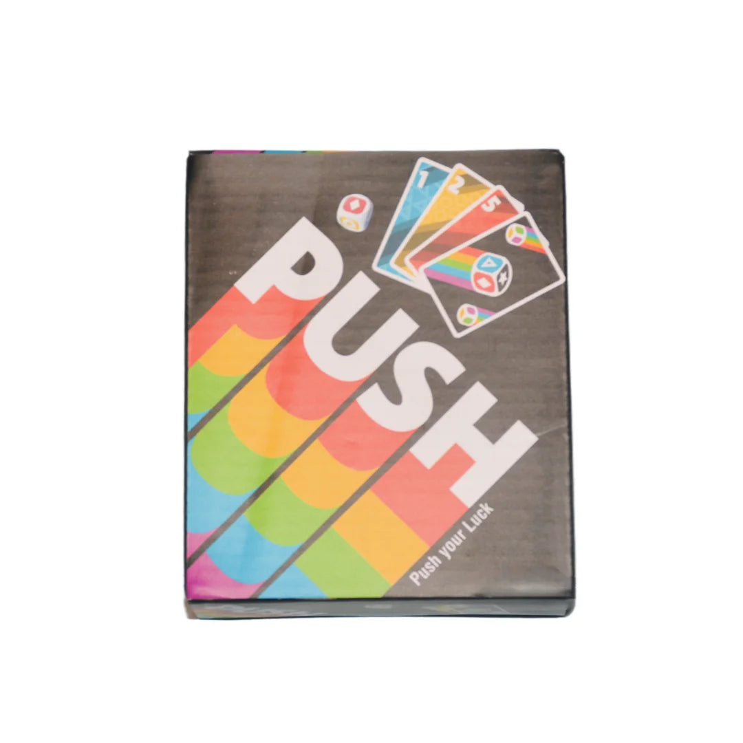 《Push 2024》, Card Game, Board Game, Interactive Game, Available in 6 Languages Including English, Spanish, French, German, Italian, and Dutch, Fast-Paced, Easy to Learn, Perfect for Parties