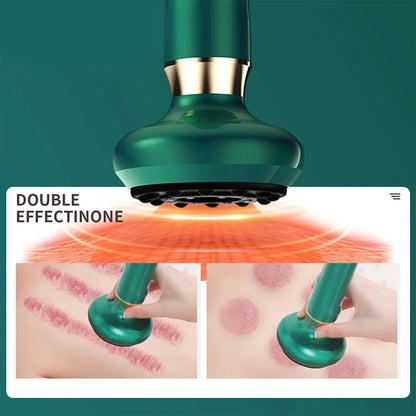 Electric Body Massager Cupping Device 12 Level Vacuum Cupping Cans Rechargeable Gua Sha Massager Heating Slimming and Fat Loss