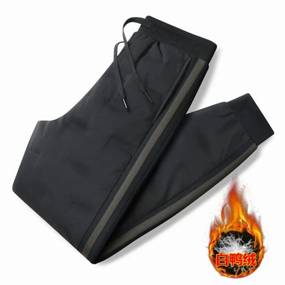 New Autumn and Winter Fashion Trend Thickened Warm Waterproof Down Pants For Men's Casual Loose Sports Plus Size Pants M-5XL