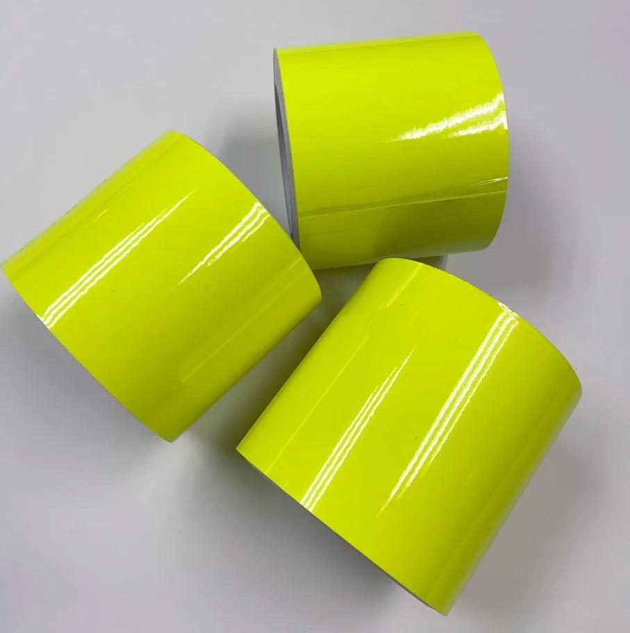 10cm*1/2/3/4/5/6/8M Premium Glossy fluorescent yellow Vinyl Wrap Film Sheet Air Release Self-adhesive Sticker Decal