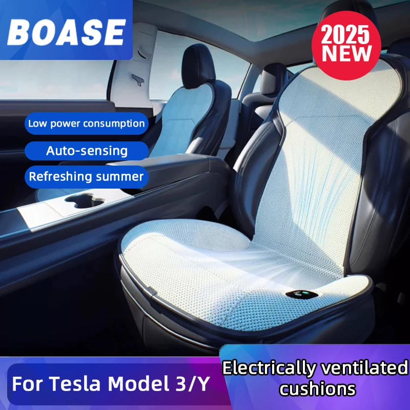 For Tesla model 3 Y ventilation Seat Cushion DC 12V Spacer Car Summer Cool Air Seat Cushion Fast Blowing Ventilation Seat Coolin