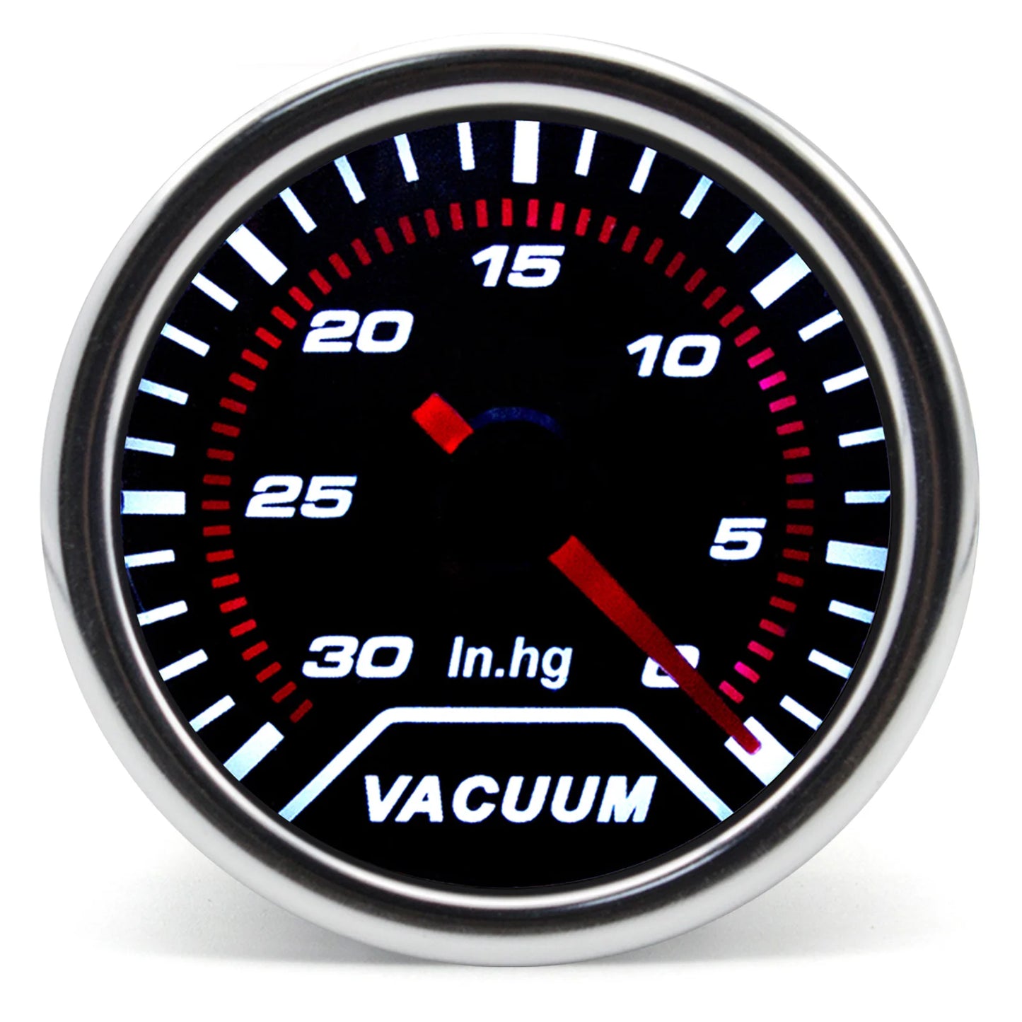 2" 52mm Universal 12V LED Smoke Len -1~0~2 BAR Turbo Boost Gauge Meter / Turbo Boost Meter with White LED Backlight For 12V Car