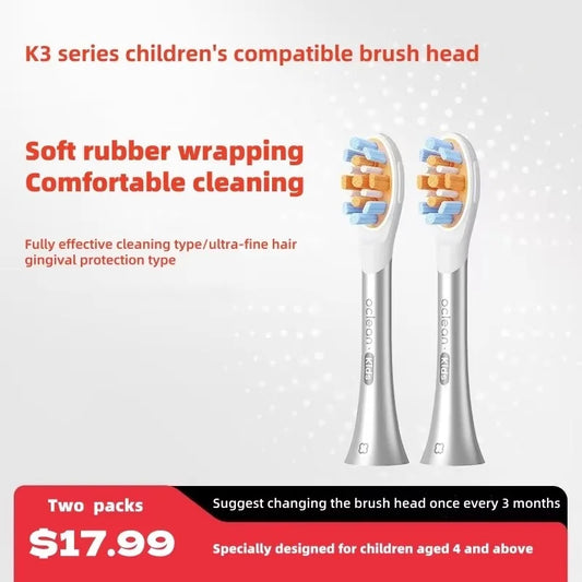 Oclean Children's Electric Toothbrush Head Soft Bristles Interactive Design Gum Protection Baby Full Effect Cleaning Accessory