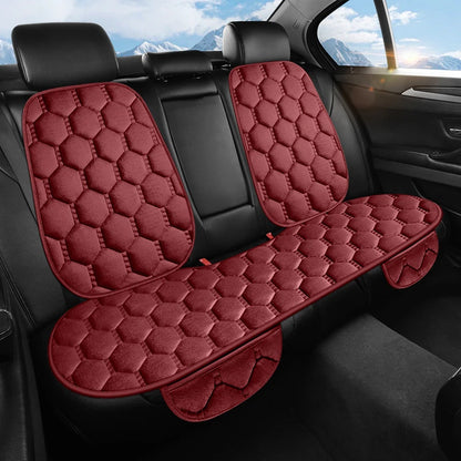 Winter Warm and Thick Velvet Car Seat Cushion Four Seasons Universal Single Seat Small Three piece Plush Warm Five Seat Anti sli
