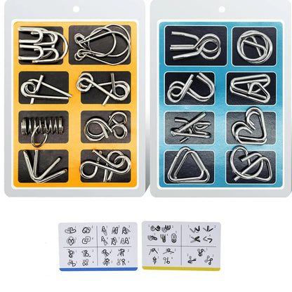 Materials Metal 3D Montessori Puzzle Wire Difficult Disentanglement Iron Brain Teaser IQ Test Toys Juegos De Ingenio Y Habilidad
