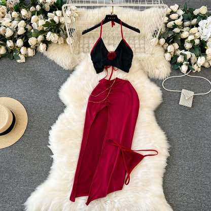 Sexy Lace Strap Jumpsuit Slim Fit Transparent Women's Pajamas Halter Playsuit Erotic Lingerie Catsuit Backless Hollowed Bodysuit
