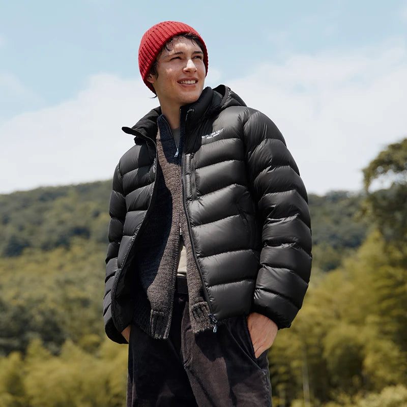 Semir Down Jacket Men Winter 90% Down Fill Lightweight Goose Down 2025 New Couple Removable Hooded Outerwear Men's Wear