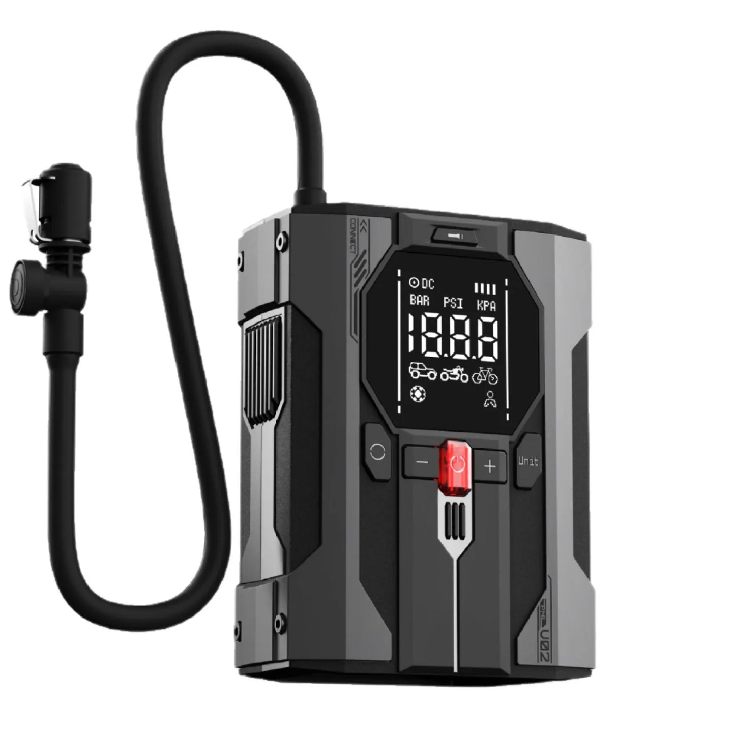 New 12V car Emergency jump starter Air Pump All-in-One Machine, 150 PSI Car Tires Air Pump for Auto, Motorcycles, Bikes, Balls