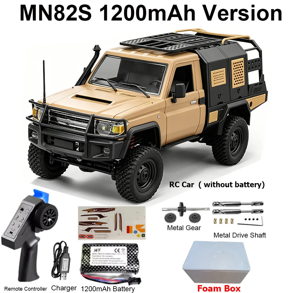 MN82S MN82 MN82PRO RC Car 1/12 4WD 2.4G Remote Control Car Climbing Off-road RC Crawler LED Light Truck RC Toys As Kids Gift