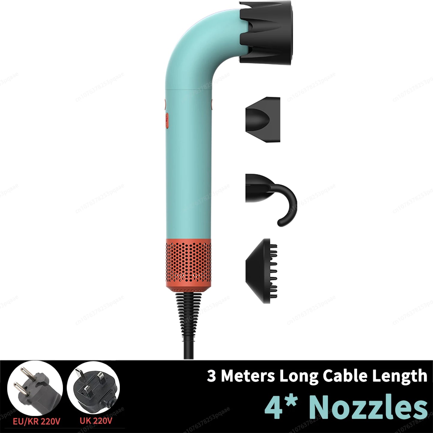 1400 Watt Super 200 Million Anion Blow Dryer Mini Portable Hair Dryer With Diffuser Nozzles Ions Hair Care Dryer Cold/Hot Wind