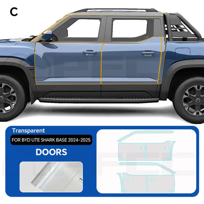 For BYD Shark 2024-2025 TPU Car Film 9Mil Pre-Cut Paint Protection Film Full Vehicle PPF Invisible Anti-scratch Vinyl Wrap Film