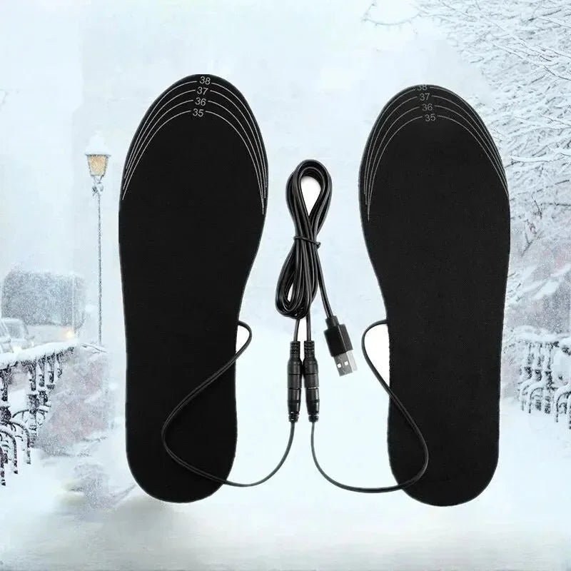 Heated Shoe Insoles  Warming Pad Cuttable EVA Shoe Inserts Thermal Footbeds for Winter Women's Loafers Warmth Protection