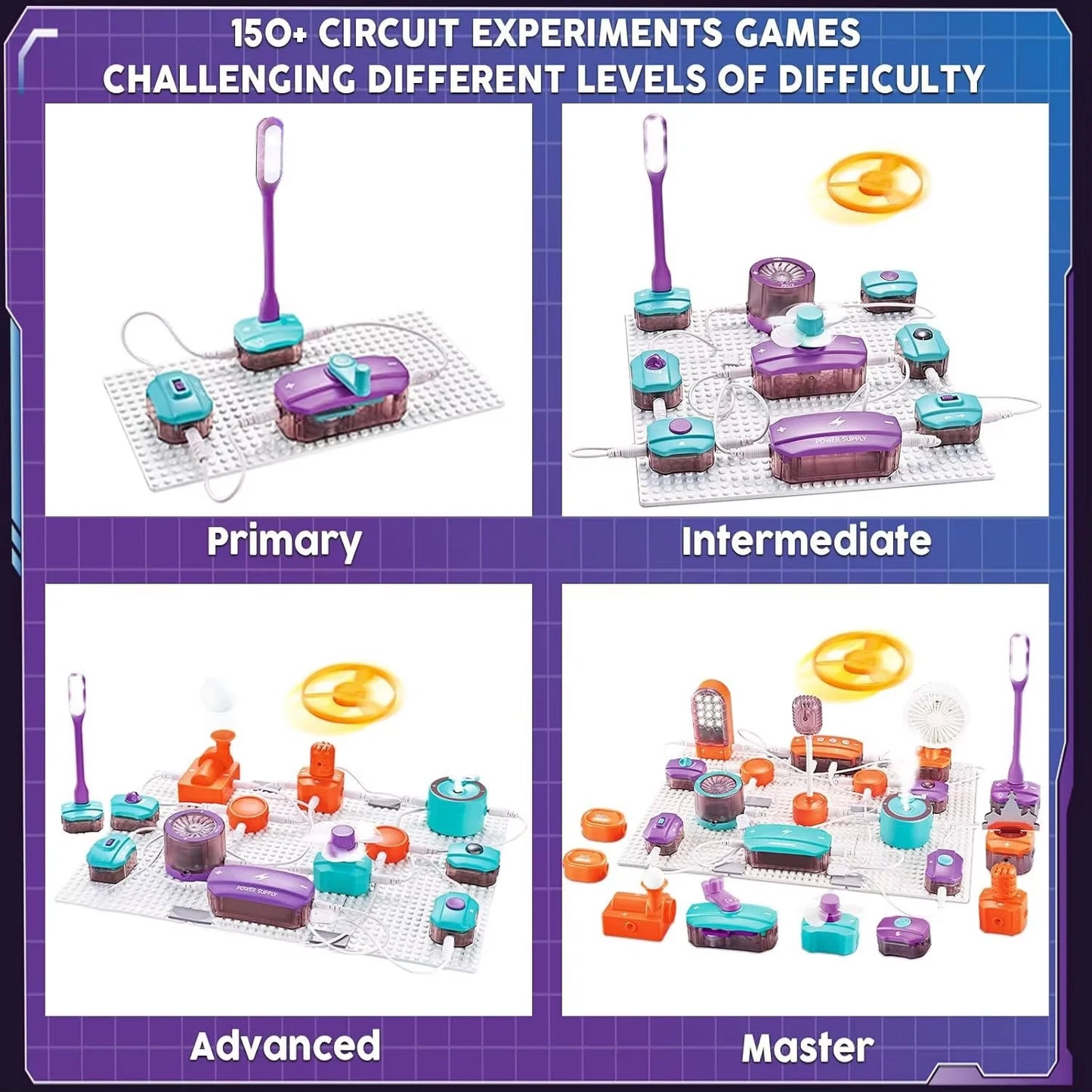 Circuit Building Block Toy Science Experiment Kit Physics Circuit Experiment Toy Birthday or Holiday Gifts for Boys
