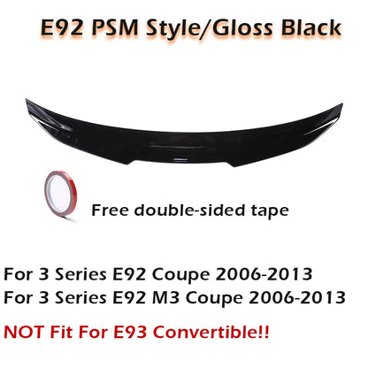 Rear Trunk Spoiler Wing Carbon Fiber M3 M4 MP PSM Style For BMW 3 Series E92 Coupe E93 Convertible M3 2006 -2014 320 325 328 330
