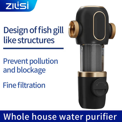 ZILISI Anti gravity pre filter household backwash tap water purifier water dispenser