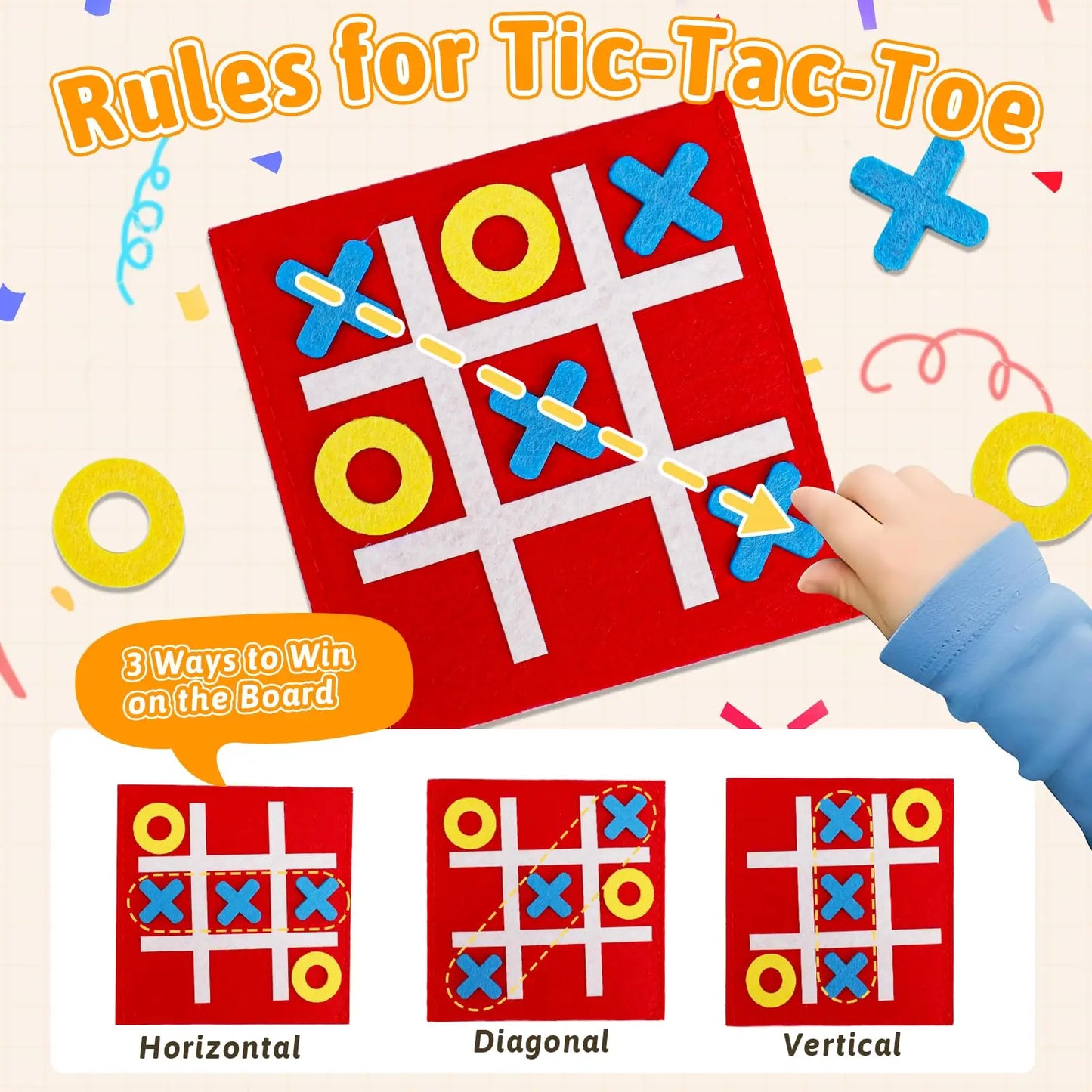 5-40PCS Tic Tac Toe Strategic Board Game for Kids, Birthday Party Favors Bulk for Kids 4-8 8-12 Goodie Treat Bag
