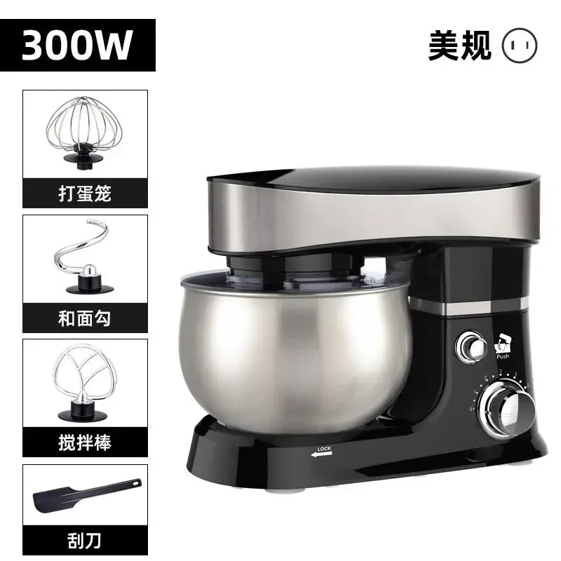 110V/220V Dragon Stand Mixer Small Household Multi-function Dough Kneader Cream Whisker Automatic WWW