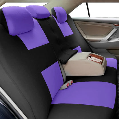 Universal Size Car Seat Covers Set With Steering Wheel Covers 2 Shoulder Protection Rear Seat Can Split Car Accessories Interior