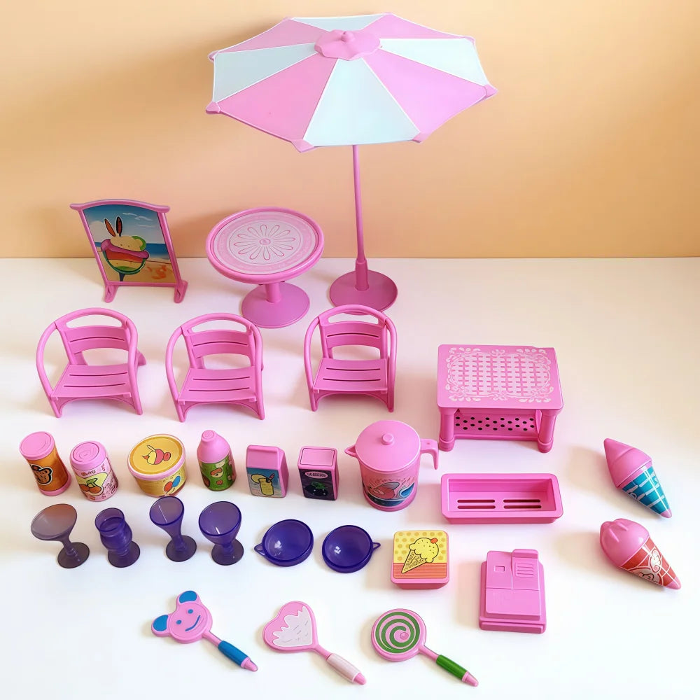 DIY Doll House for LOL Dolls Convertible Picnic Car & Bus Cute Miniatures Dollhouse Birthday Gift for Girls
